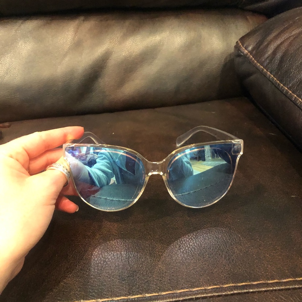 Free People Cat eye, reflective sunglasses